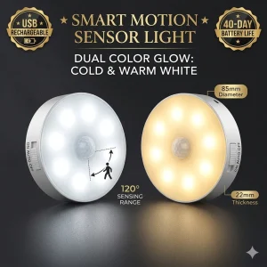 Wireless LED Magnetic Motion Sensor Light Under Cabinet Closet Rechargeable Lamp