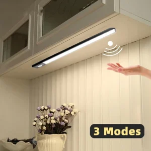 LED Closet Night Light Motion Sensor Rechargeable USB Magnet Strip Cabinet Lamp